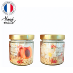Bougie chantilly - Bougie Gourmade parfum monoï pêche Cire de soja parfum de Grasse sans CMR 190g (2)