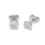 Puces doreilles zirconium argent