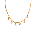 Collier personnalisable acier inoxydable et lettre en strass (2)