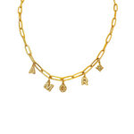 Collier personnalisable acier inoxydable chaine grandes mailles lettres strass (2)