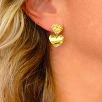 Boucles doreilles en acier inoxydable en forme de coeur