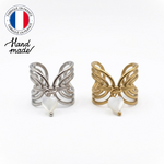 Bague acier inoxydable et breloque coeur en nacre (1)