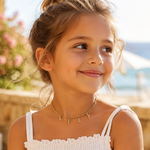 Collier personnalisable enfant - acier inoxydable lettres strass (1)