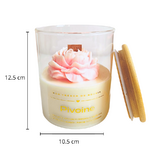 Bougie pivoine couvercle en bois parfum fleur doranger (6)