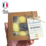 Fondants Lisbonne cire de soja parfum citron pétillant photo fond blanc