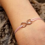 Bracelet Infini et coeur or rose (1)