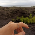 bague perles argent