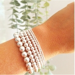 Bracelets perles argent