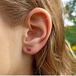 Boucles d'oreilles coccinelles argent  (1)
