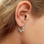 creoles 20 mm + perles 5, 6 et 8