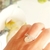 AVA - Bague 2 rangs perles 2 mm + pampille argent