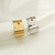 Bague acier inoxydable et breloque doré ou argenté