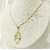 Collier pendentif triangles or