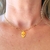 Collier pendentif tête de mort PM plaqué or jaune