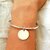 bracelet jonc avec médaille a graver argent 925