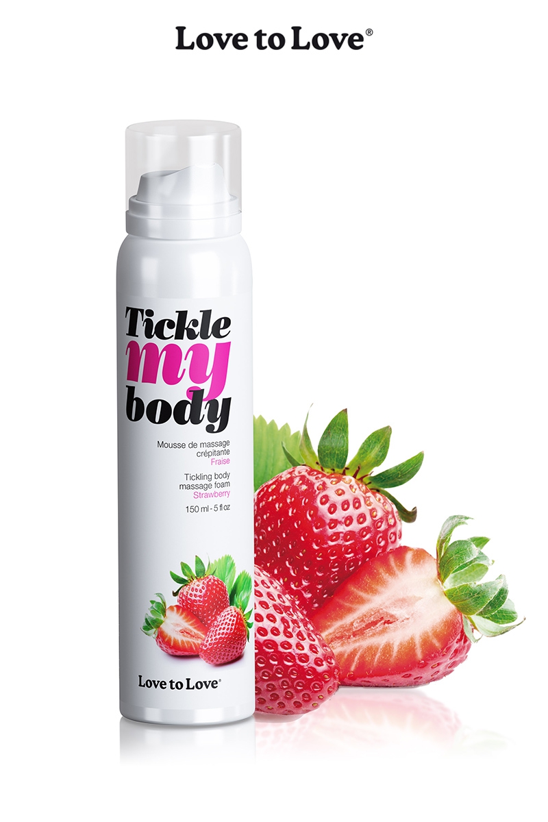 Mousse massage crépitante fraise
