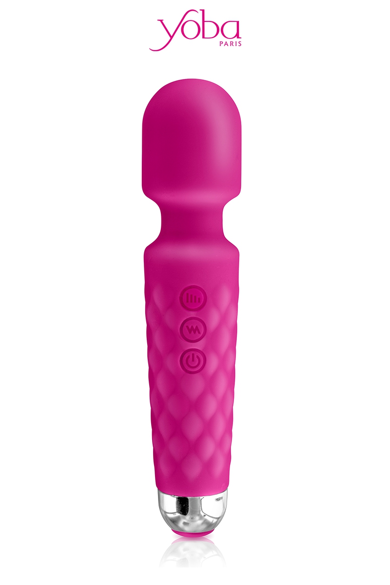 Vibromasseur Love Wand rechargeable rose - Yoba