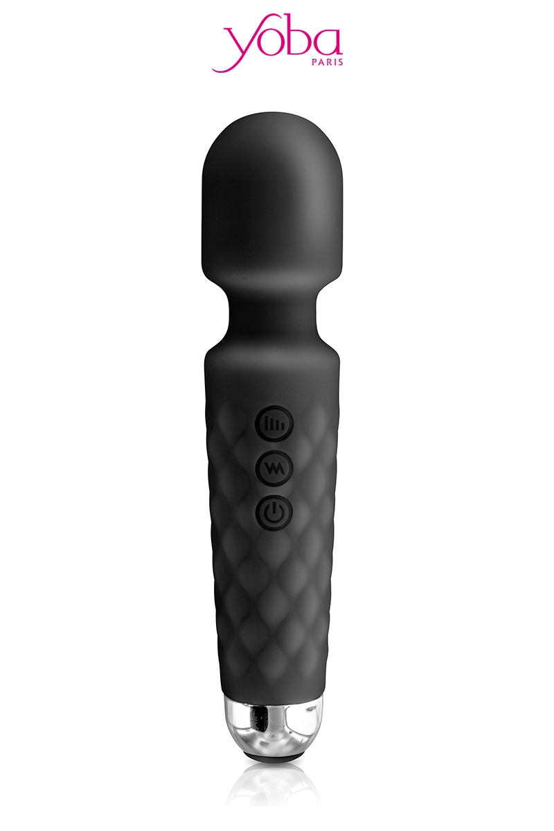 Vibromasseur Love Wand rechargeable noir - Yoba