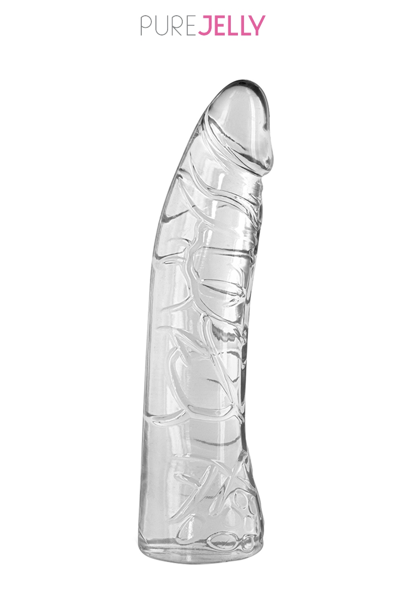 Godemichet courbe cristal 18,5 cm Pure Jelly