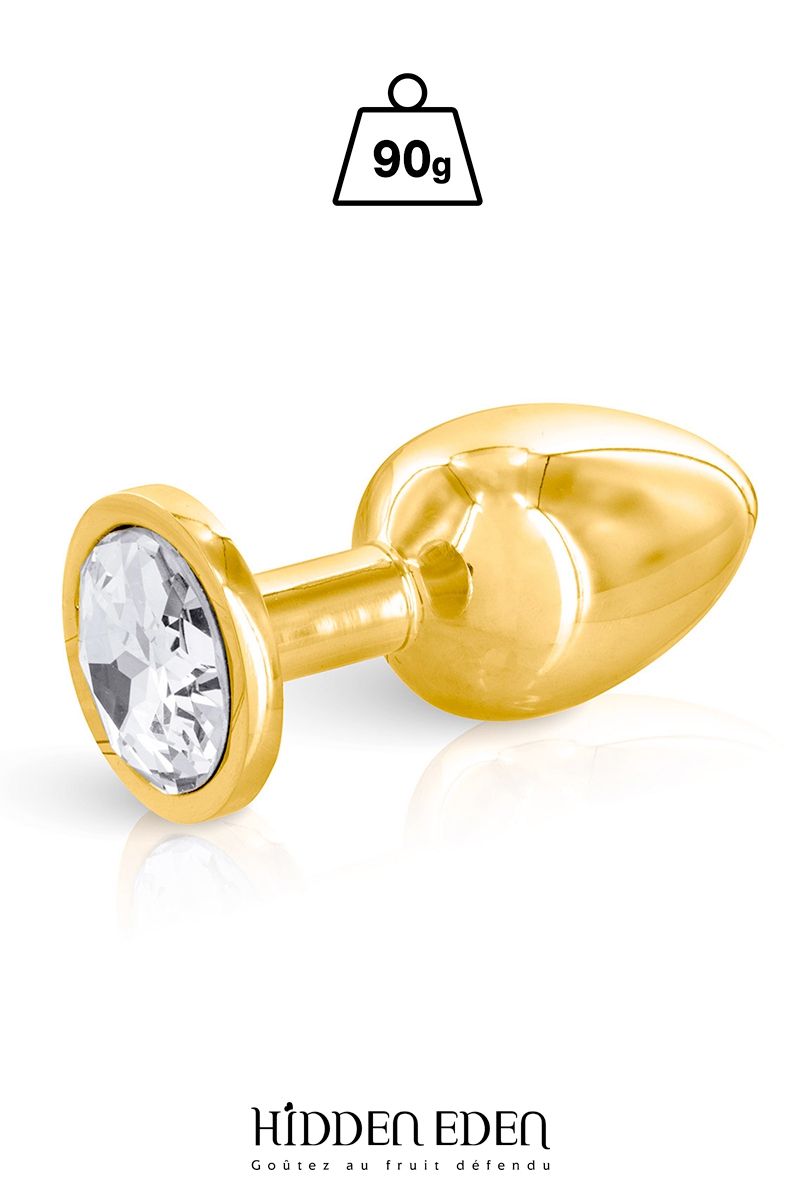 Plug bijou aluminium gold M - Hidden Eden