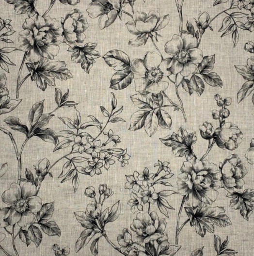 Blossom noir 100% LI 150 cm 3