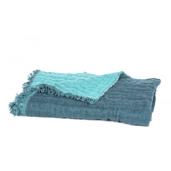 plaid bleu de prusse