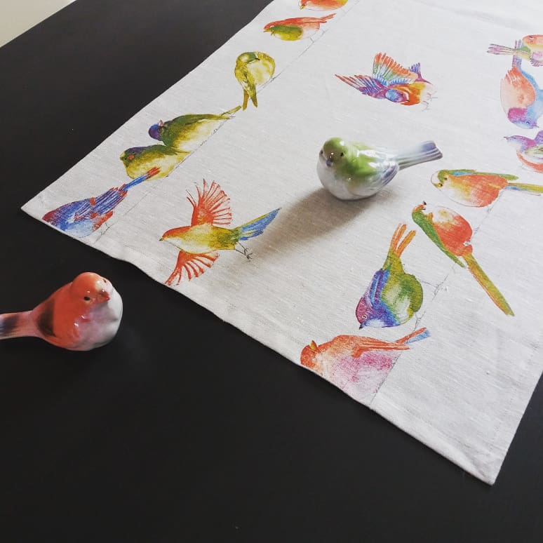 chemin de table oiseaux