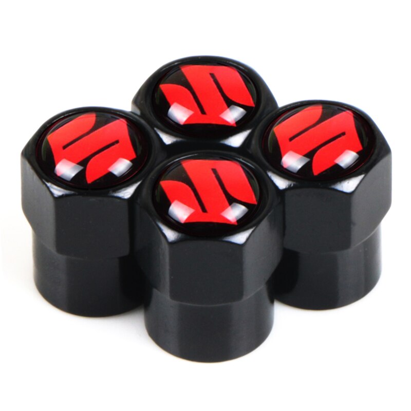 Lot De 4 Bouchons De Valve Abarth Rouge Pour Pneus De Voiture - Aluminium, Anti-poussière, Style Sportif, Facile à Visser
