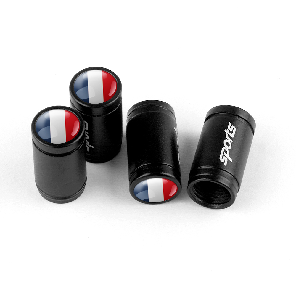 BOUCHON DE VALVE SPORT NOIR DRAPEAU FRANCAIS