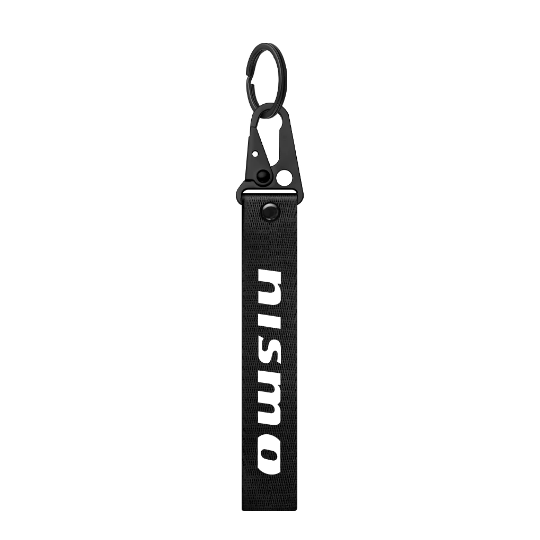 PORTE CLES EN NYLON NOIR POUR NISMO