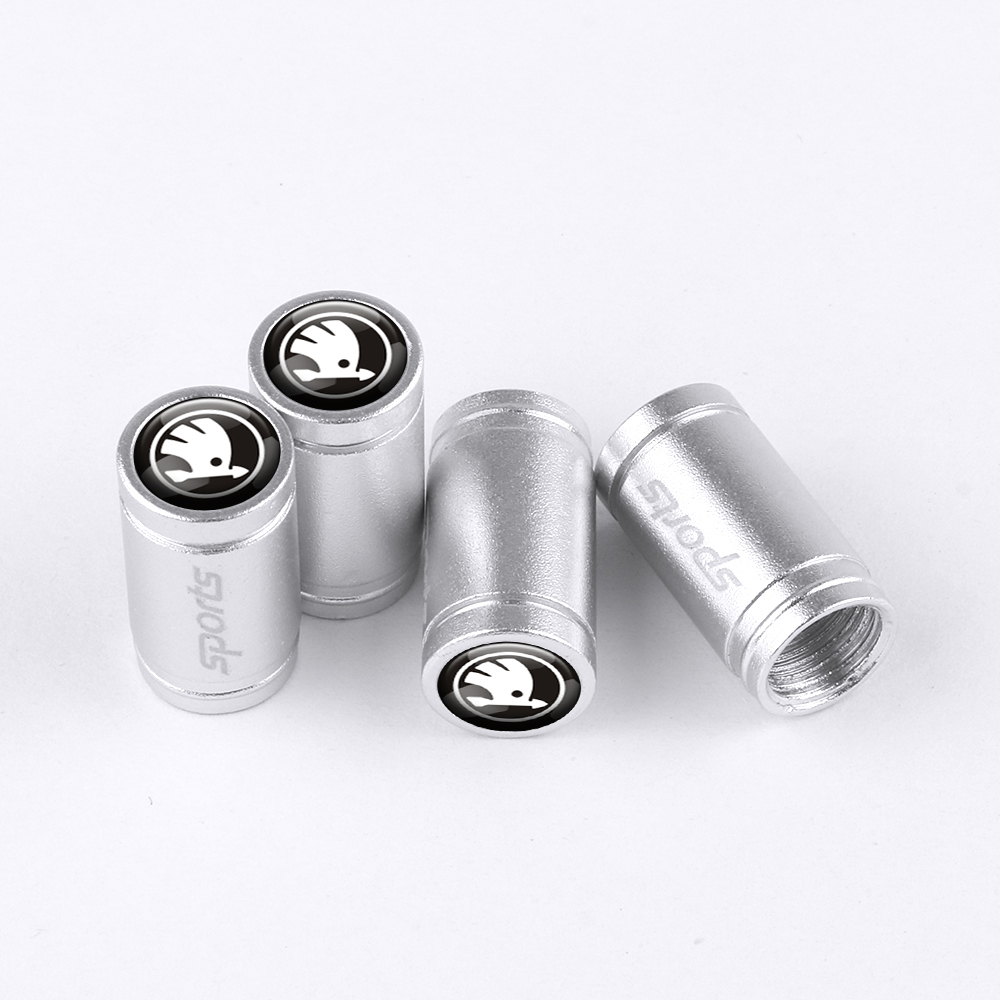 BOUCHON DE VALVE SPORT ARGENT POUR SKODA