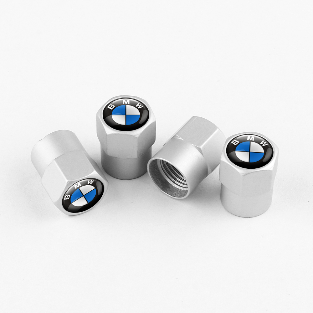 lot de 4 capuchons de couleur argent  pour tige de valve