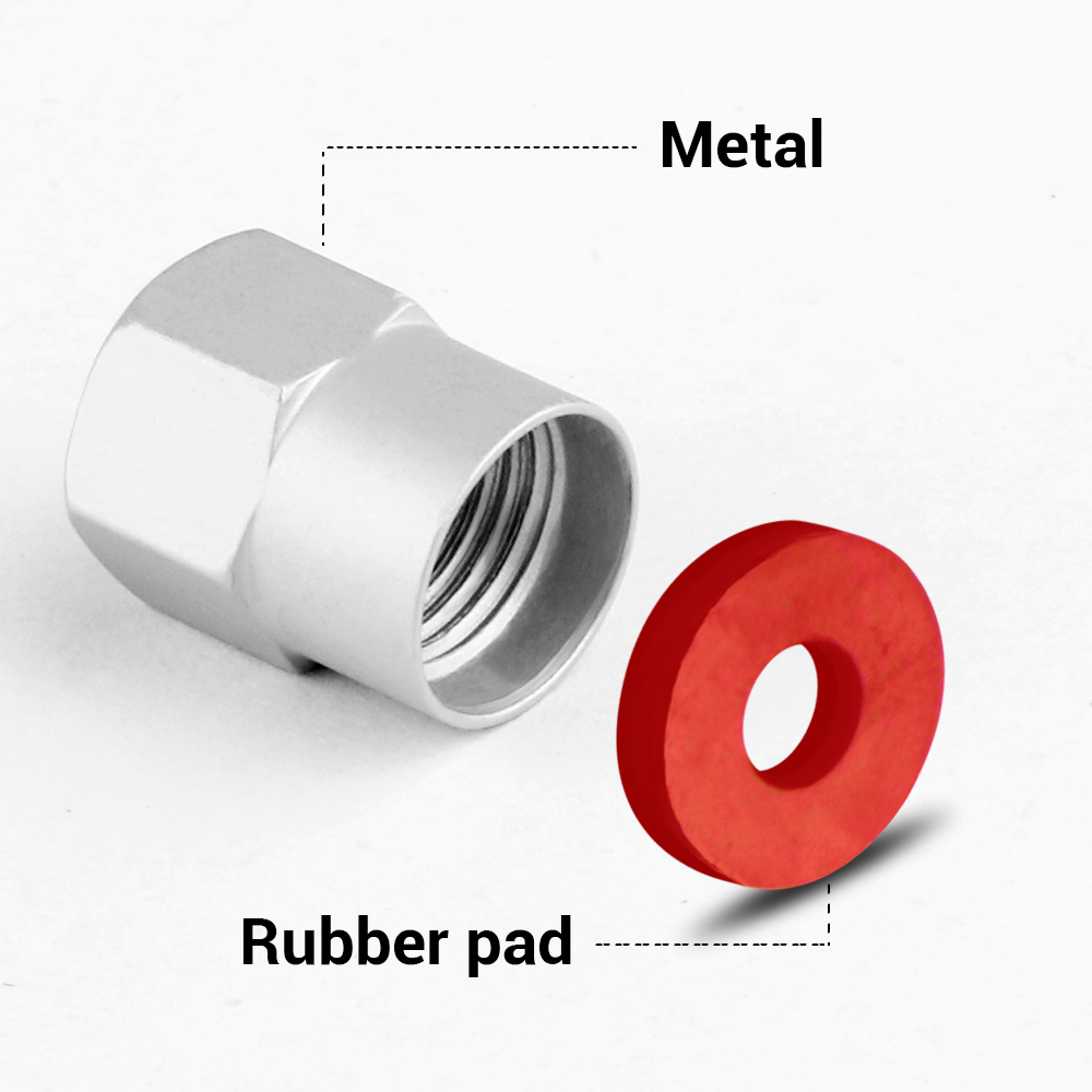 joint pour embout de tige de valve argent