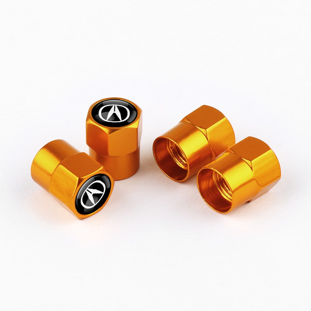 Ensemble de 4 couvercles de valve en or ACURA arborant le logo