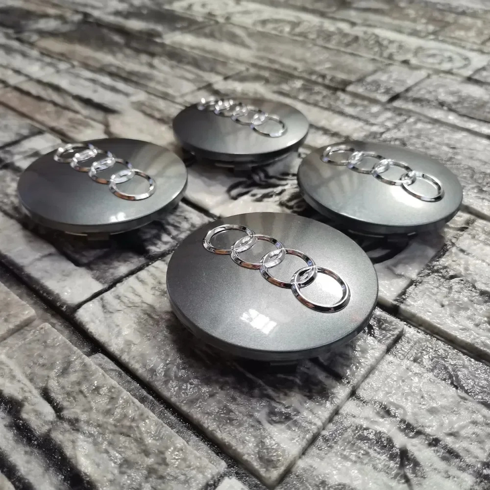 Lot de 4 cache-moyeux pour Audi