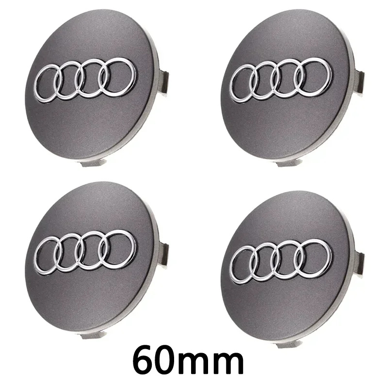 Cache-moyeu Audi 60 mm gris référence 4B0601170