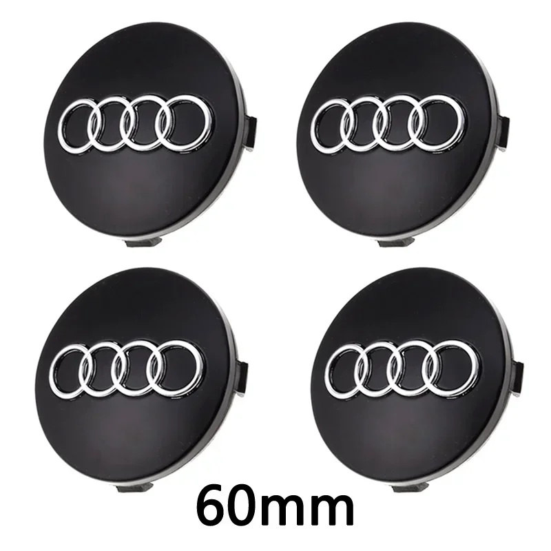 Cache-moyeu Audi 60 mm noir référence 4B0601170