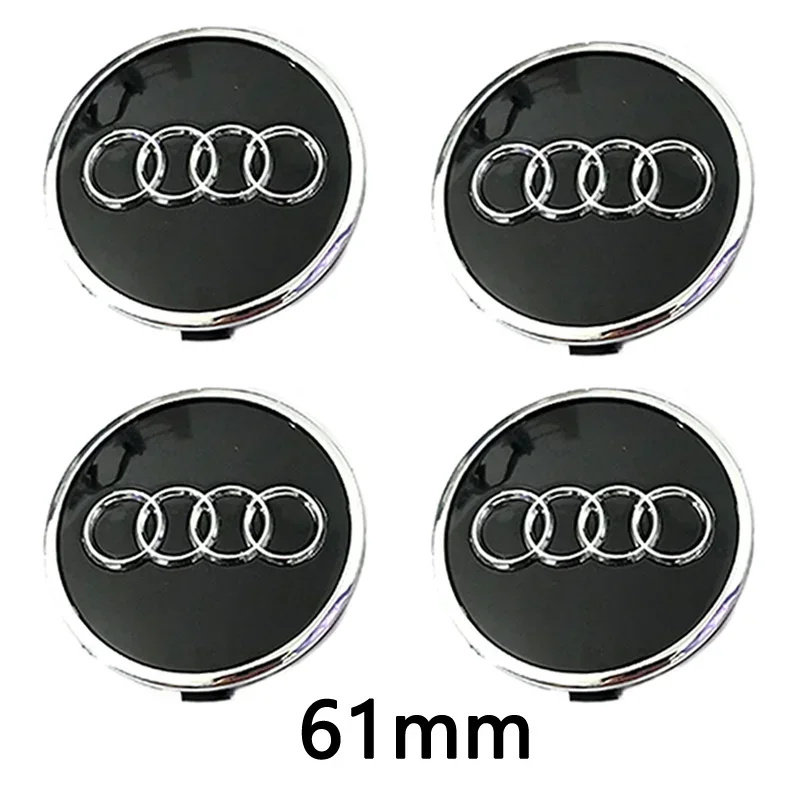 Cache-moyeu Audi 61 mm noir référence 4M0601170