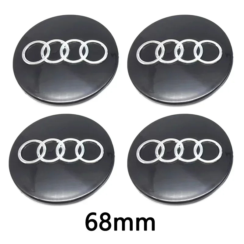 Cache-moyeu Audi 68 mm noir référence 8D0601170