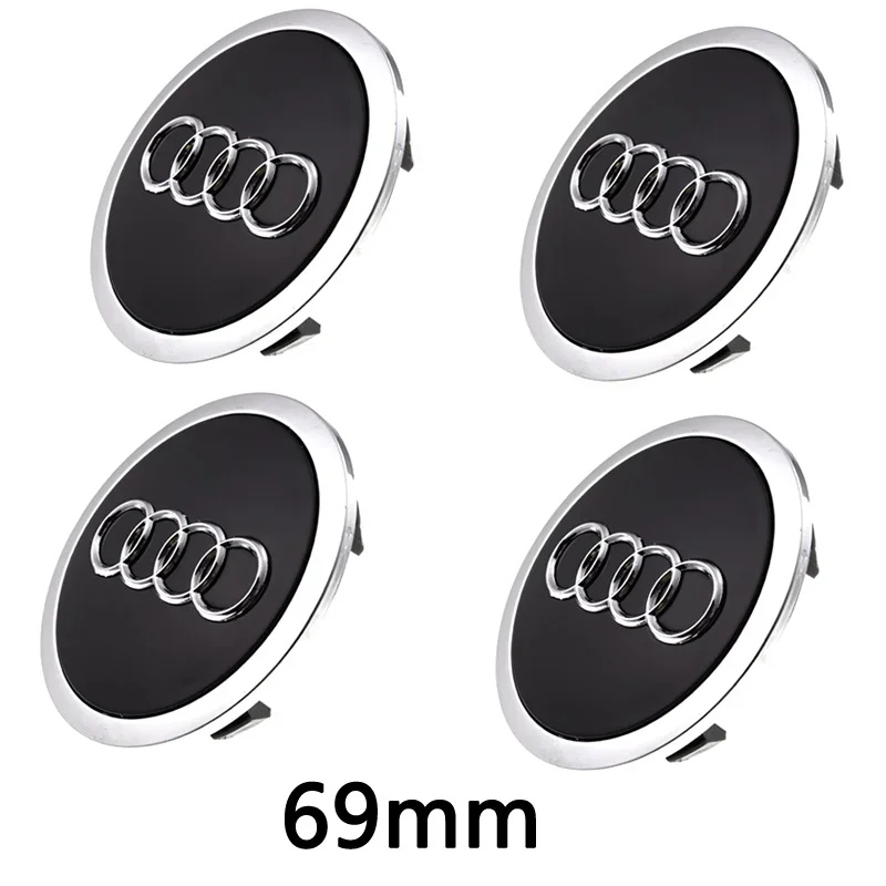 Cache-moyeu Audi 69 mm noir référence 4B0601170A