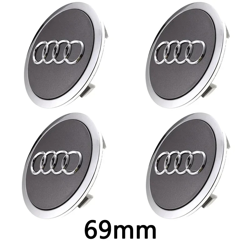 Cache-moyeu Audi 69 mm gris référence 4B0601170A