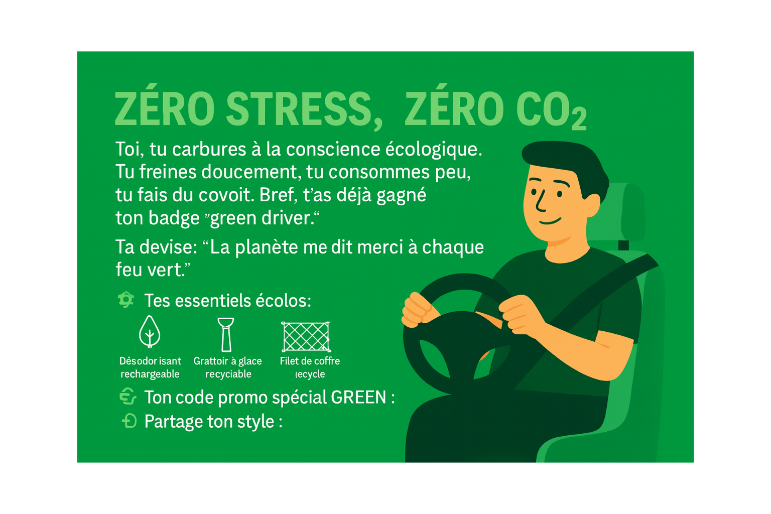tu es un conducteur eco responsable zero stress zero co2