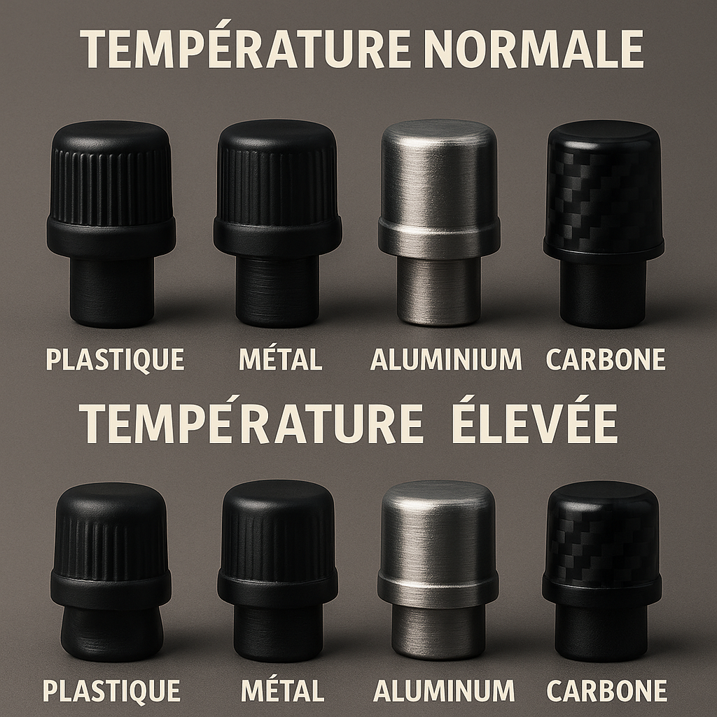 Comparaison visuelle avant et après montée en température