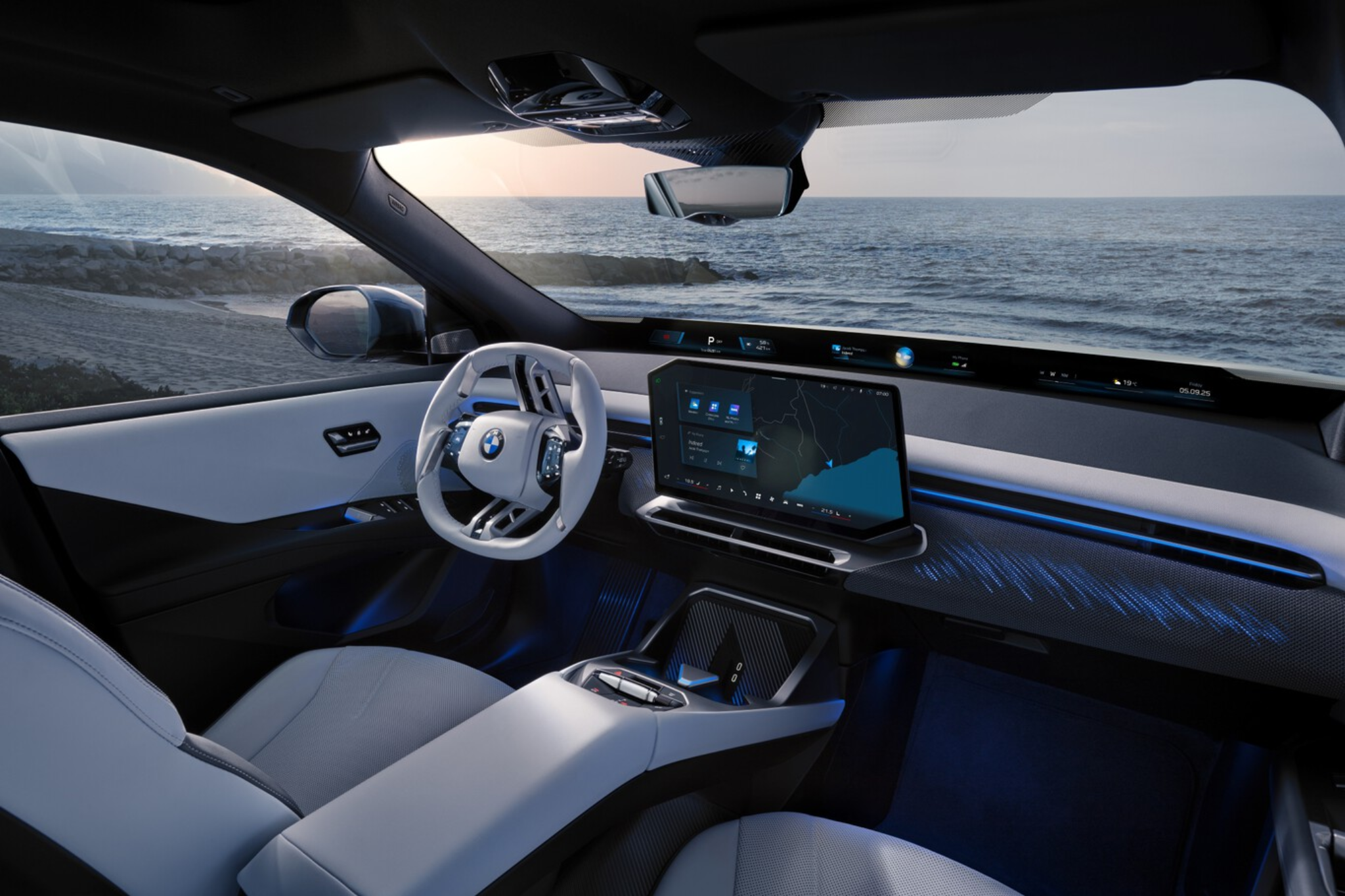 BMW iX3 intérieur écran central panoramique