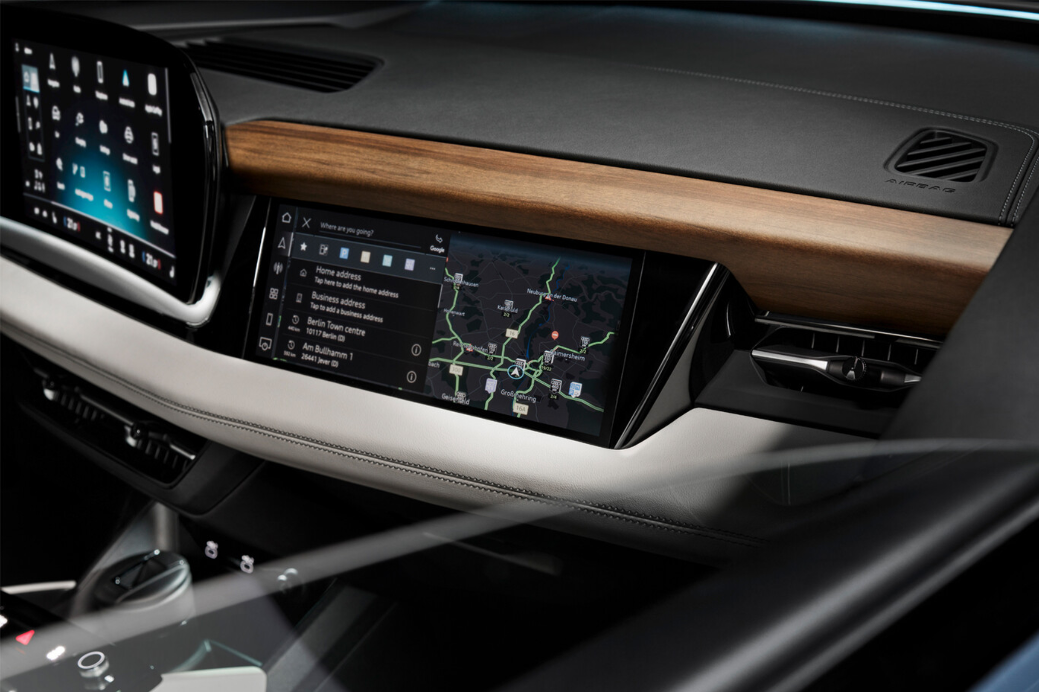 Écran passager de l’Audi Q6 e-tron dans l’habitacle