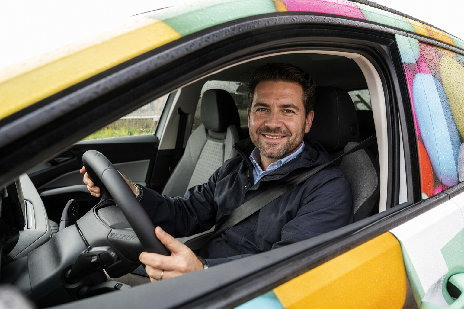 Intérieur du Skoda Epiq électrique avec écran central
