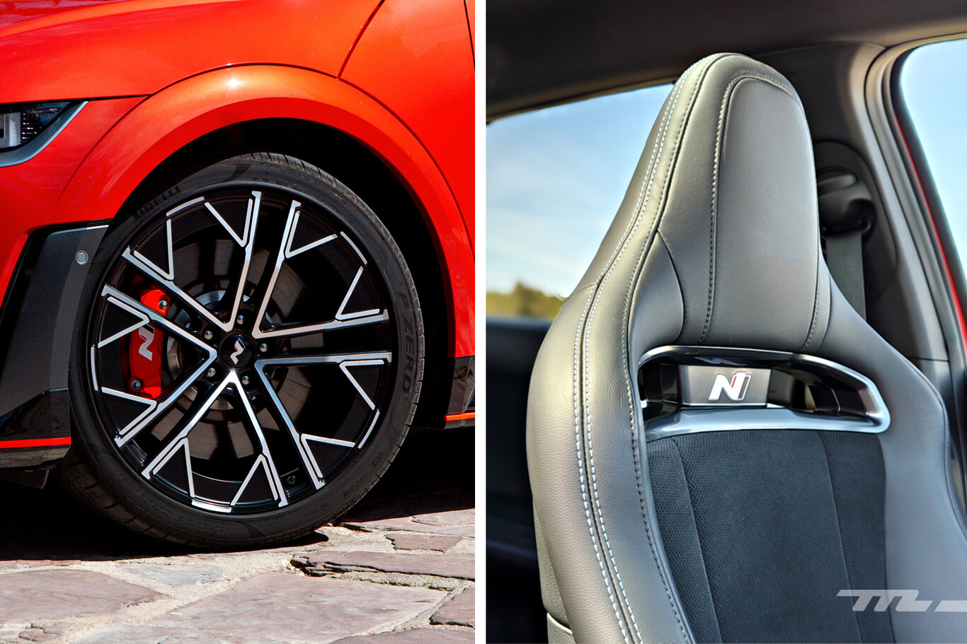 Détails de la Hyundai Ioniq 5 N avec jante sportive et siège baquet N