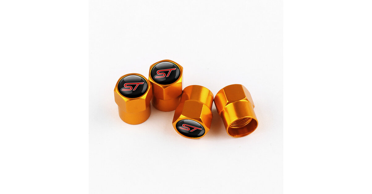 Bouchons De Valve Dés Jaune Avec Filetage Laiton - Pack De 4, Joints Caoutchouc - Pour Voiture, SUV, Vélo, Moto