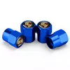 Bouchons de valve bleus Porsche en aluminium pour jantes de voiture