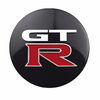 Cache-moyeu noir GT-R rouge – centre de roue performance.